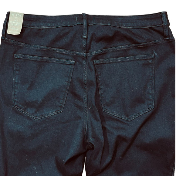 Madewell NWT 10-Inch High-Rise Skinny Stretch Black Jeans Plus Size 20W - Picture 8 of 14